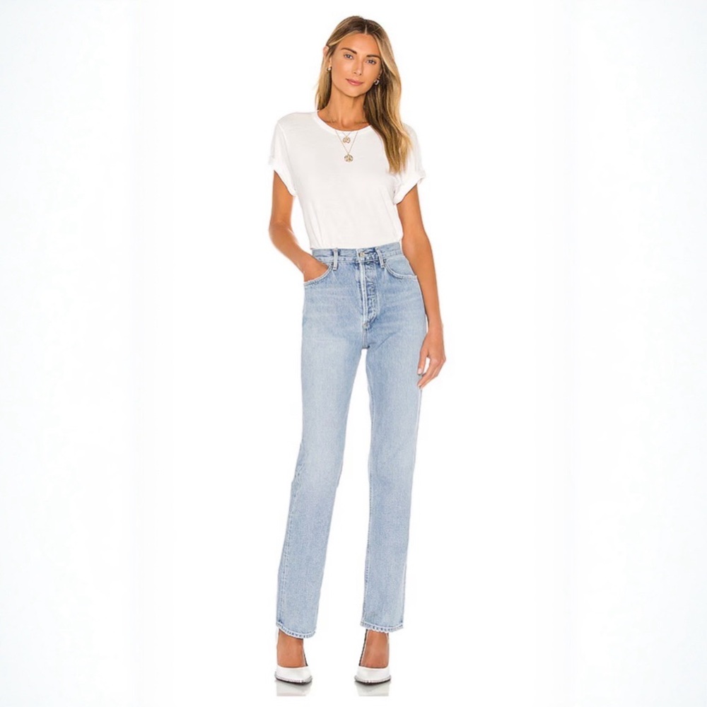 Agolde Lana Mid Rise Vintage Straight Jeans